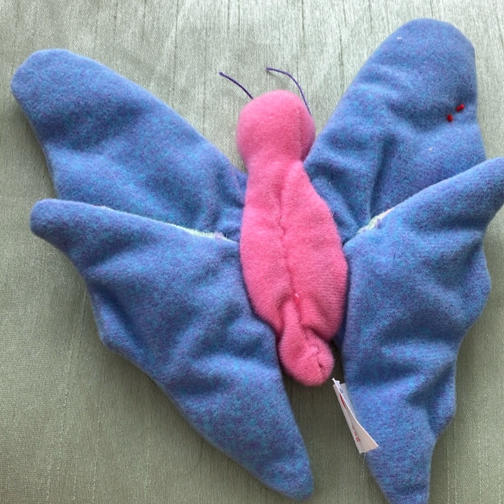 Ty FLITTER BUTTERFLY 2000 Happy Meal Lunch Bag and Teenie Beanie Flitter 1998 - Picture 5 of 11